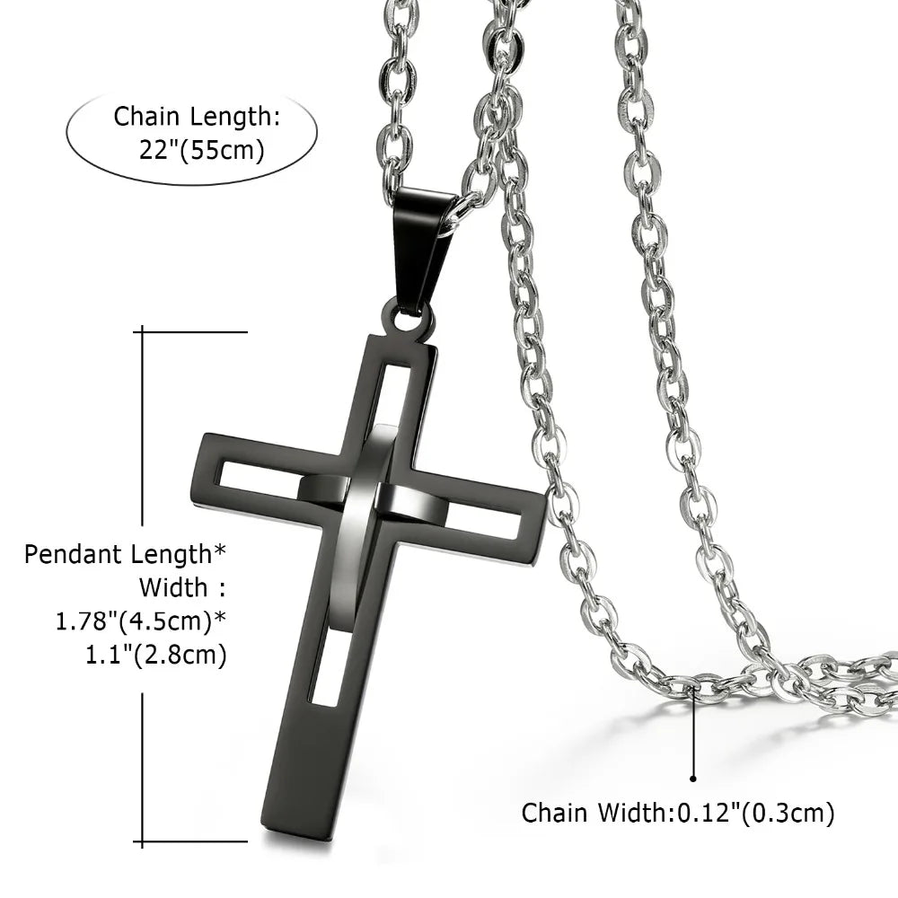 Boniskiss Retro Cross Necklace