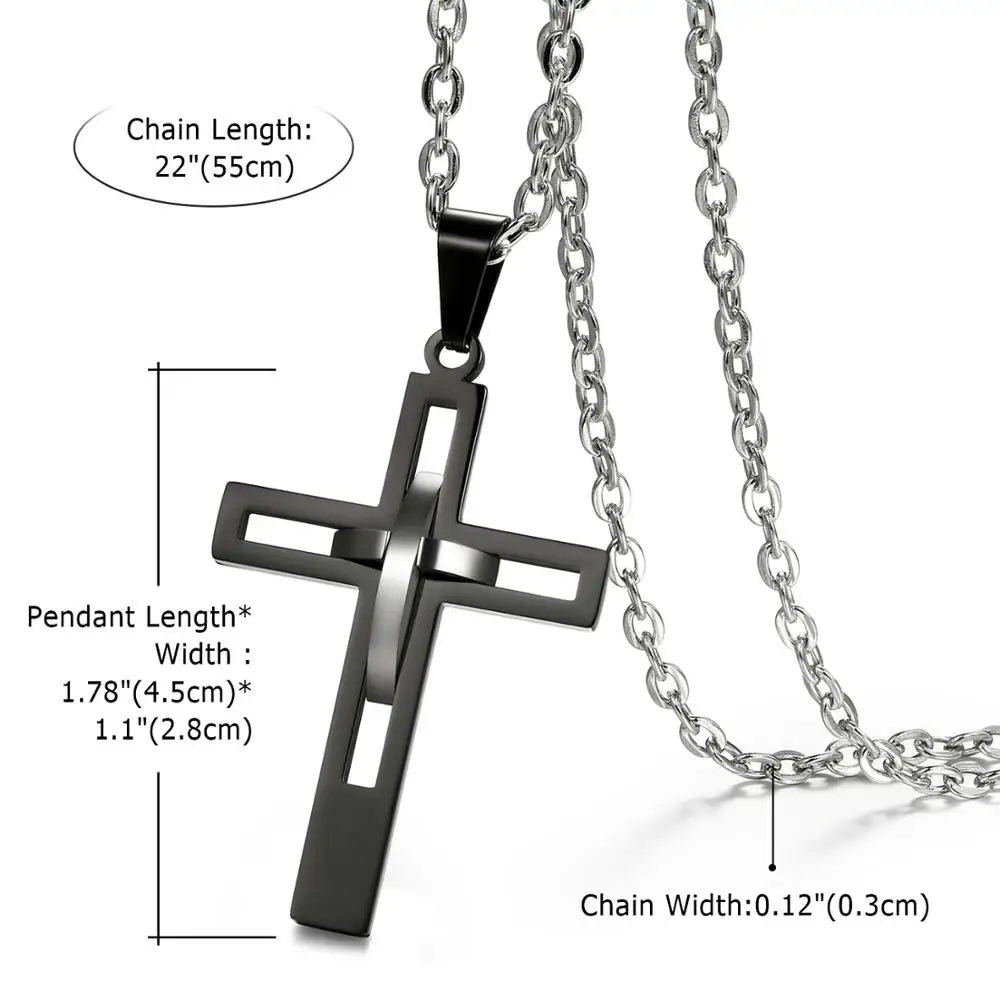 Boniskiss Retro Cross Necklace