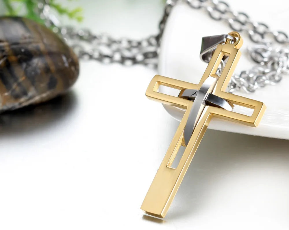 Boniskiss Retro Cross Necklace