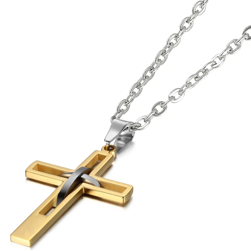 Boniskiss Retro Cross Necklace