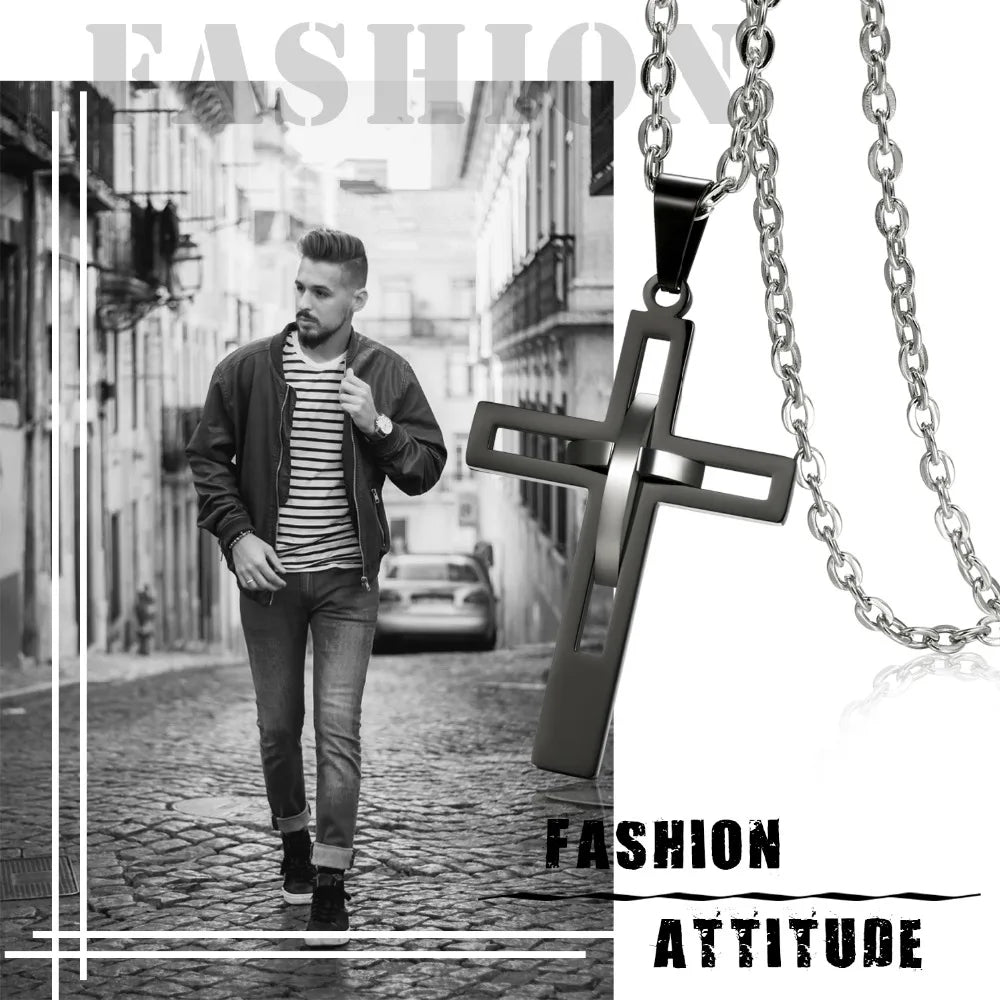 Boniskiss Retro Cross Necklace