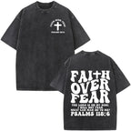 Jesus Faith Over Fear Bible Verse Tee