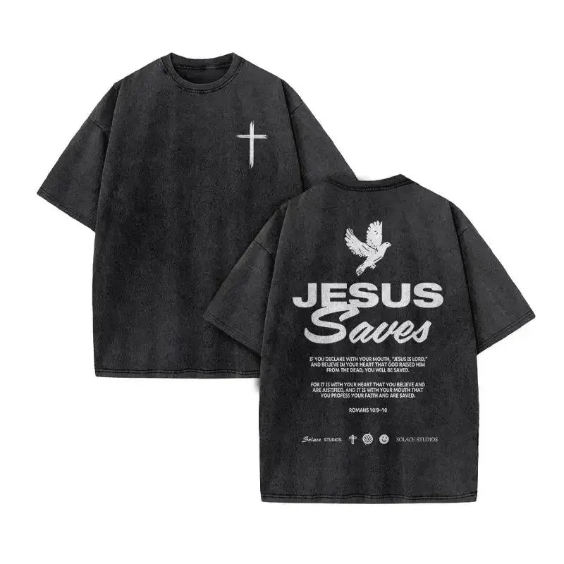 Jesus Print Washed Tee