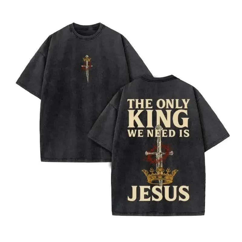 Jesus Print Washed Tee
