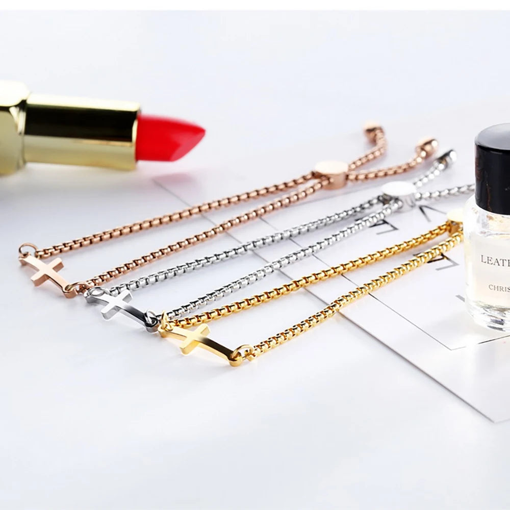 Titanium Cross Stud Earring