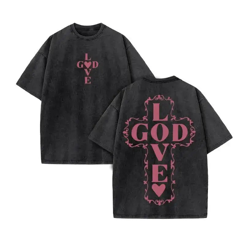 Jesus Print Washed Tee