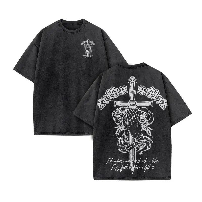 Jesus Print Washed Tee