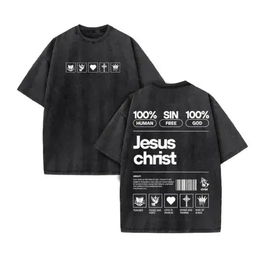 Jesus Print Washed Tee