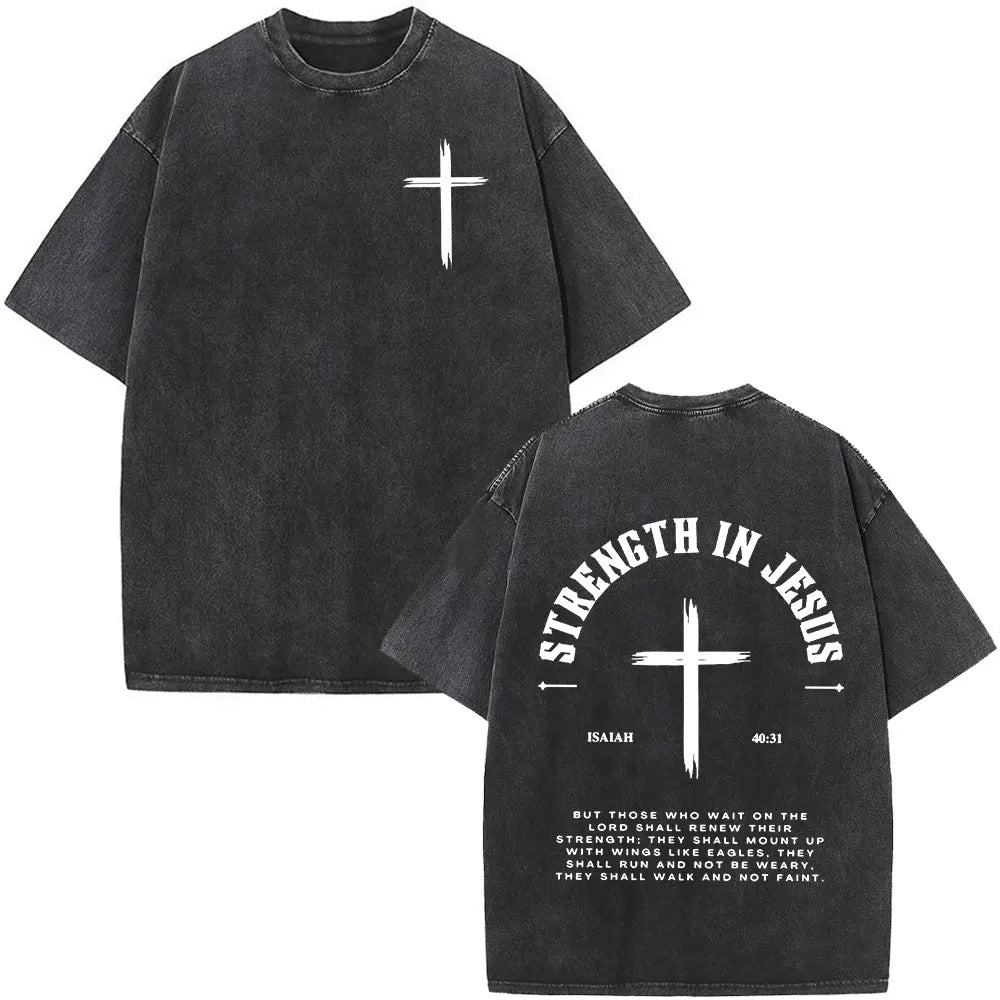 Jesus Faith Over Fear Bible Verse Tee