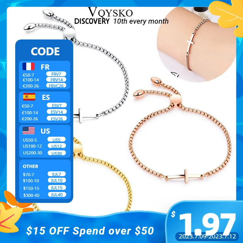 Titanium Cross Stud Earring