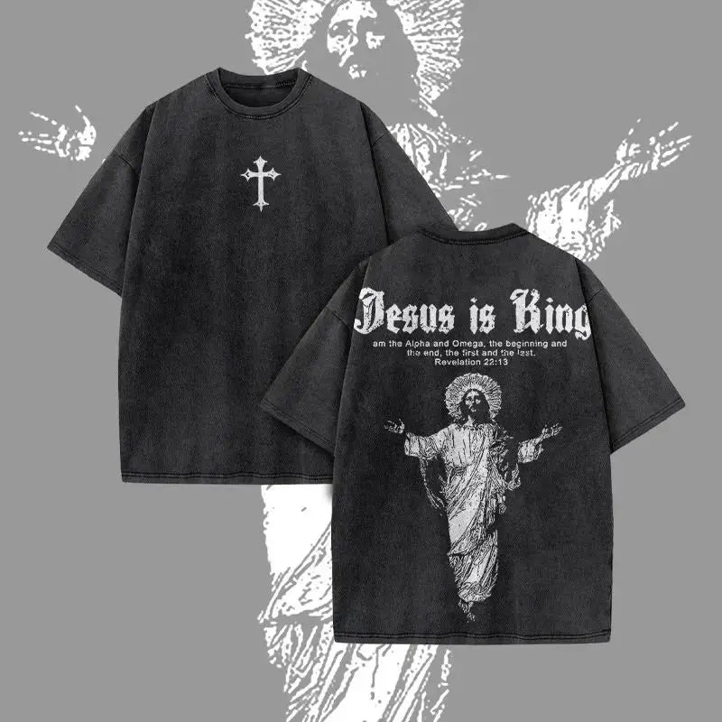 Jesus King Vintage Oversized Tee