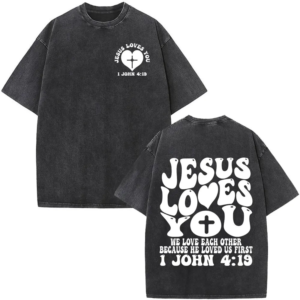 Jesus Faith Over Fear Bible Verse Tee