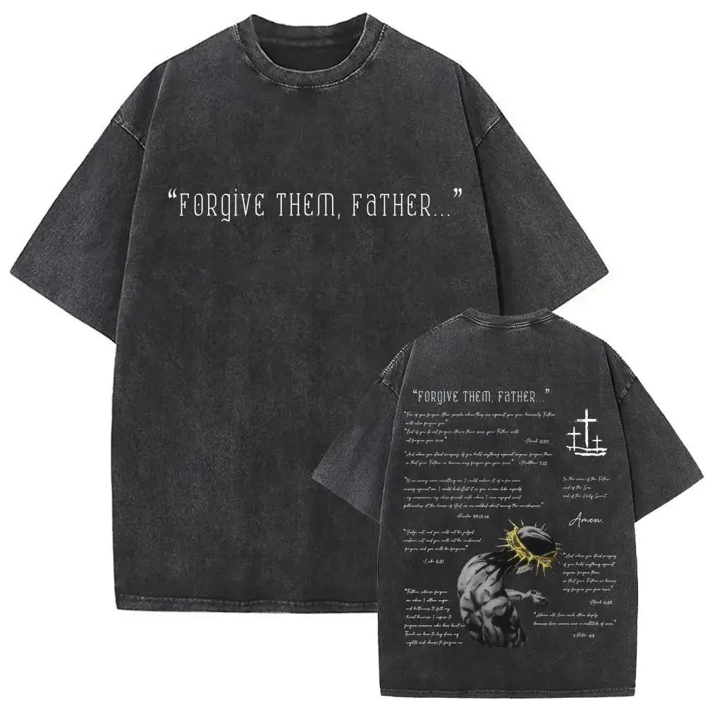 Jesus Forgive Vintage Oversized Tee