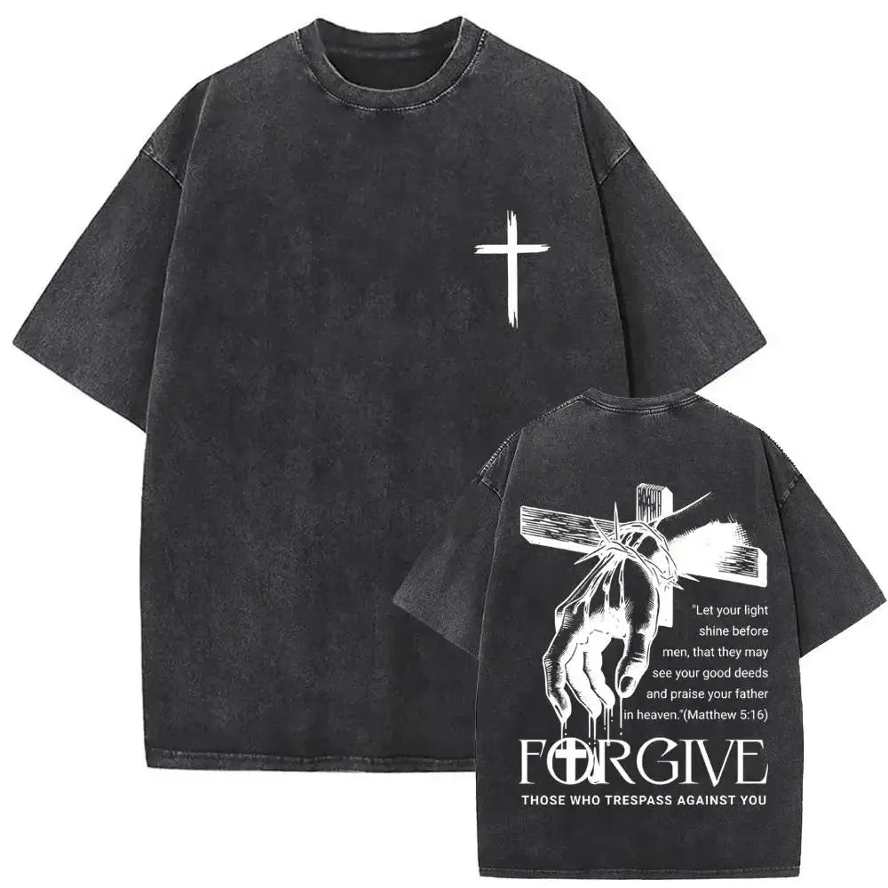 Jesus Forgive Vintage Oversized Tee