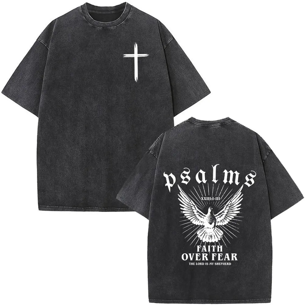 Jesus Faith Over Fear Bible Verse Tee