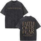 Jesus Faith Over Fear Bible Verse Tee