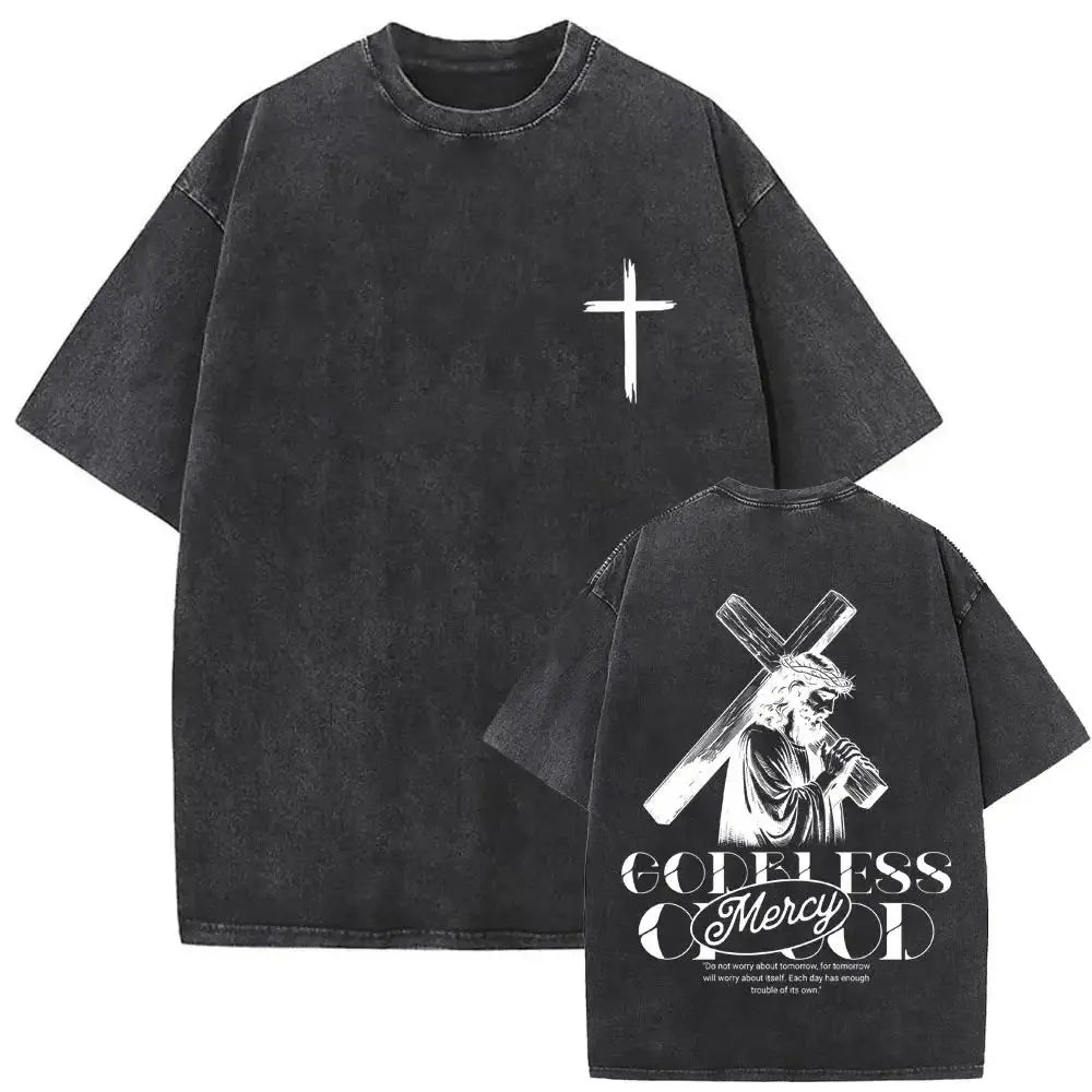 Jesus Forgive Vintage Oversized Tee