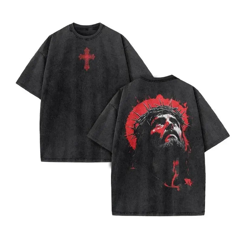 Jesus Print Washed Tee